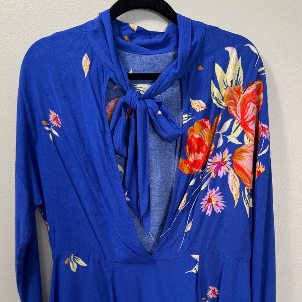 Free People Blue Floral Blouse - Picture 3 of 5